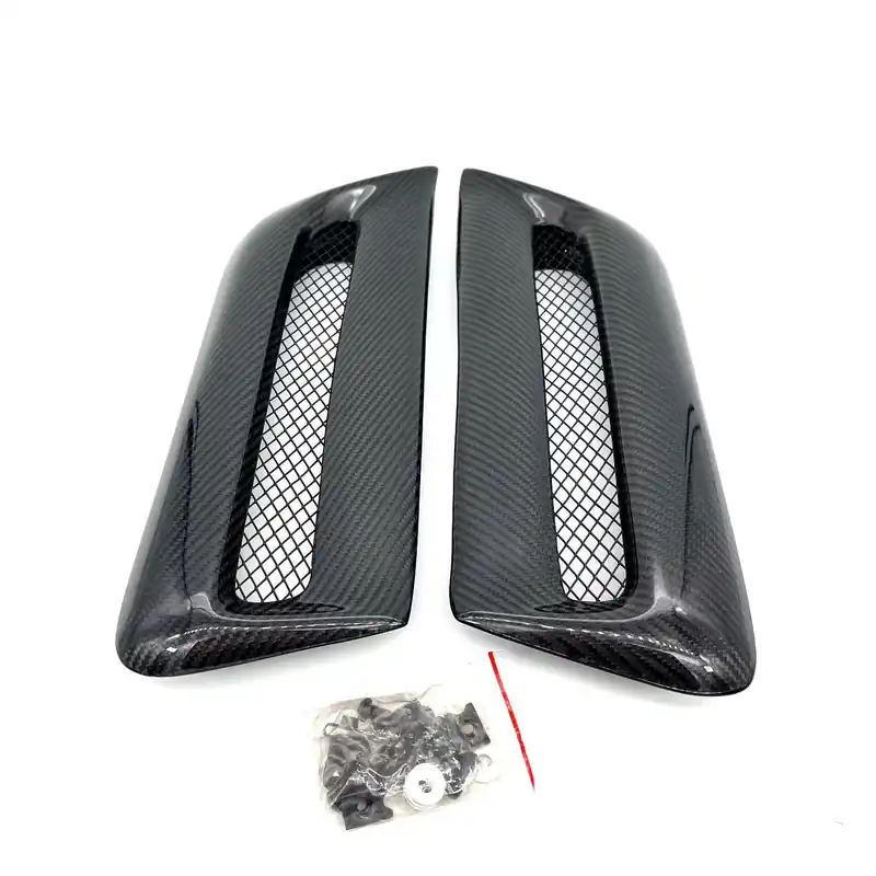 Rexpeed Twin Carbon Fiber Hood Vents | Mitsubishi Evo X
