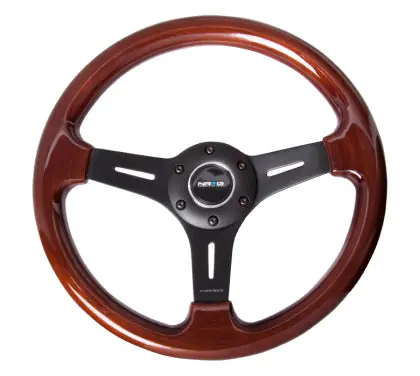 NRG Wood Steering Wheel w/ Matte Black Center (NRGST-015-1BK)