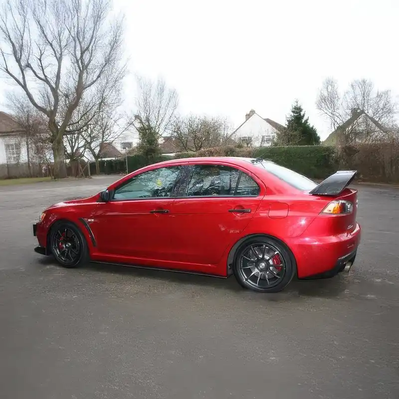 Rexpeed V-Style Carbon Fiber Side Skirt Extensions | Mitsubishi Evo X