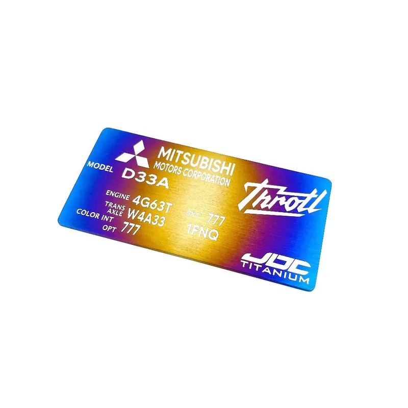 JDC Titanium Firewall Badge | Evo 7/8/9/X/Universal