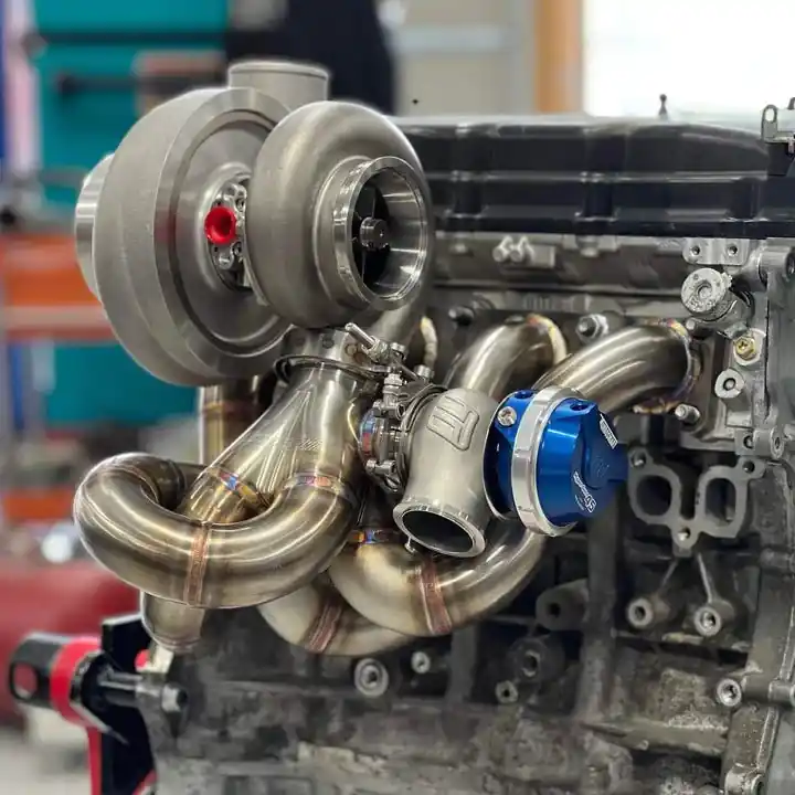 BSF V-Band Top-Mount Billet Exhaust Manifold | Mitsubishi Evo X