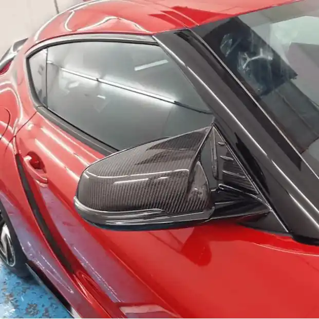 Rexpeed Carbon Fiber Mirror Cap Full Replacements | A90 Toyota Supra