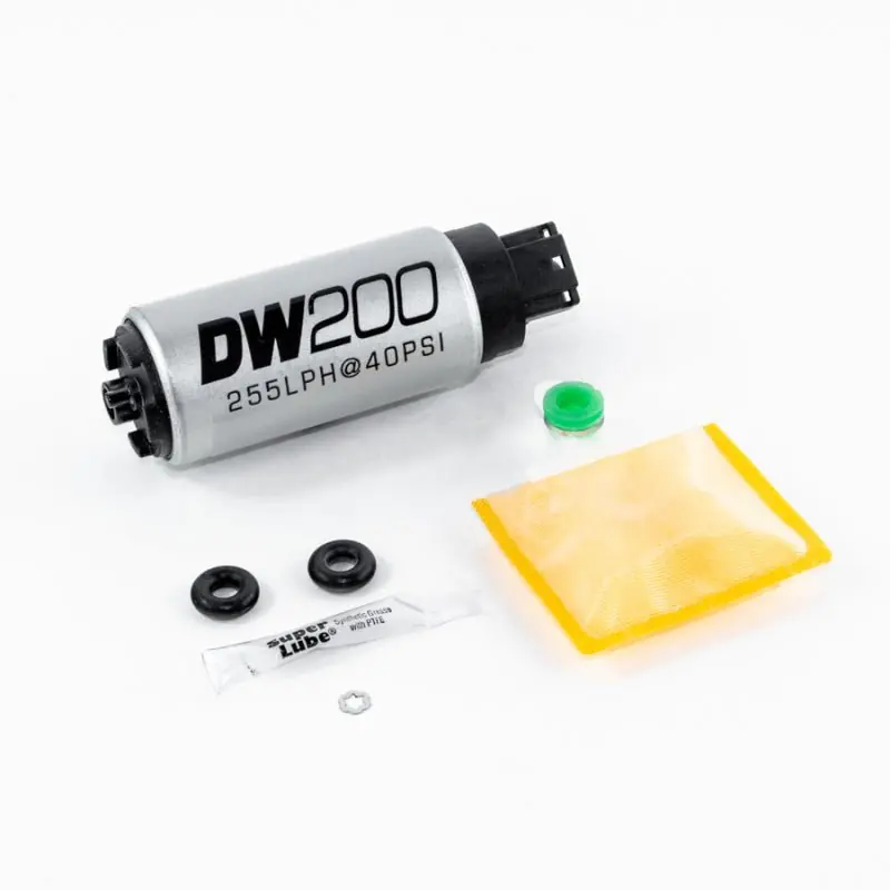 DeatschWerks DW200 Series 255lph Fuel Pump with Install Kit (Evo 8/9/2G DSM) (DWK9-201-0847)