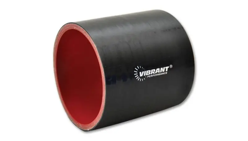 Vibrant 4 Ply Reinforced Silicone Straight Hose Coupling - 2.5in I.D. x 3in long (BLACK) (VIB2710)