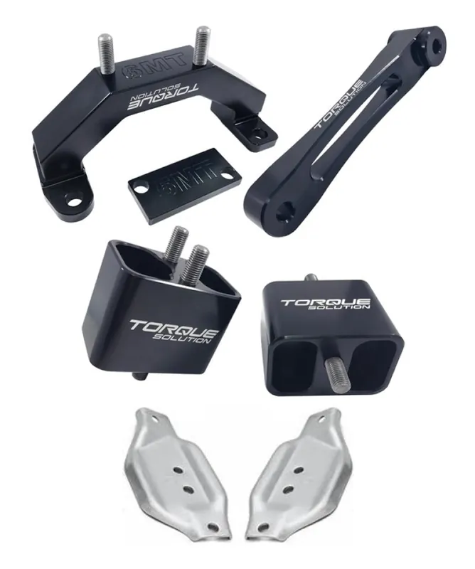 Torque Solution Engine & Transmission Mount Kit w/ Mount Plates (02-14 Subaru WRX/04+ Subaru STI) (TQSTS-SU-123SB-PL)