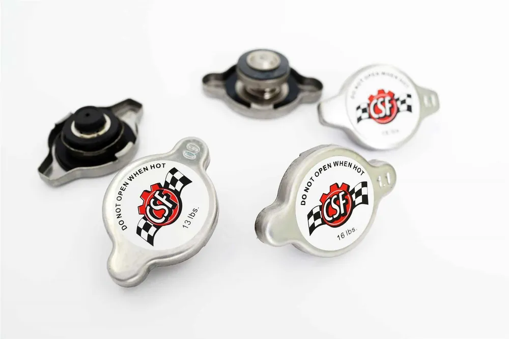CSF All-Aluminum Filler Neck w/1.4 bar high pressure radiator cap for 2013+ & 2022+ Scion FRS/Subaru BRZ/Toyota 86 (CSF8044)