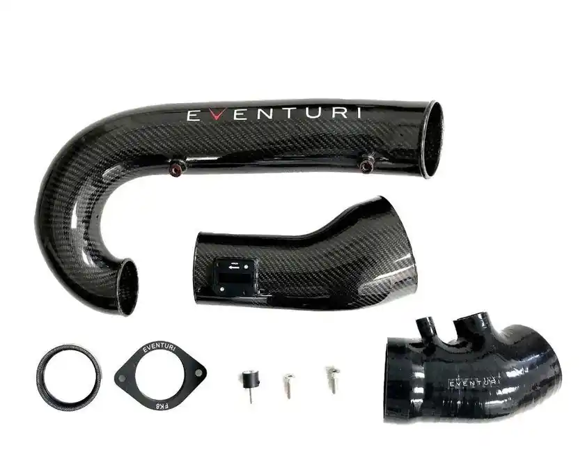 Eventuri Turbo Inlet Crossover Tube w/ V2 MAF (17-21 Civic Type R) (EVEEVE-FK8V2-CF-CHG)