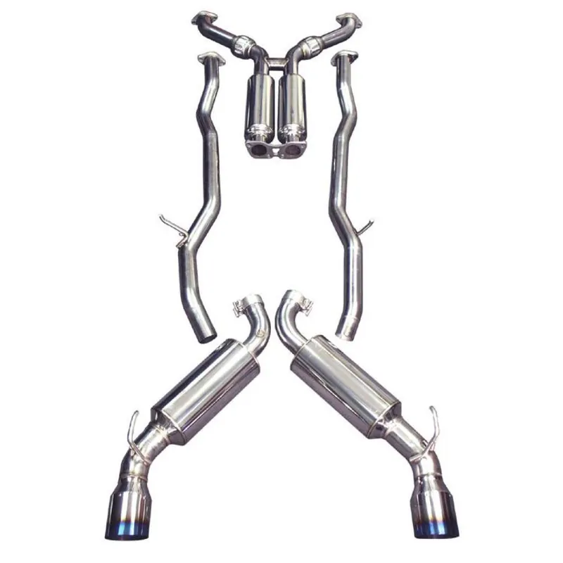 Injen Dual 60mm SS Cat-Back Exhaust w/ Built In Resonated X-Pipe (350Z) (INJSES1987TT)