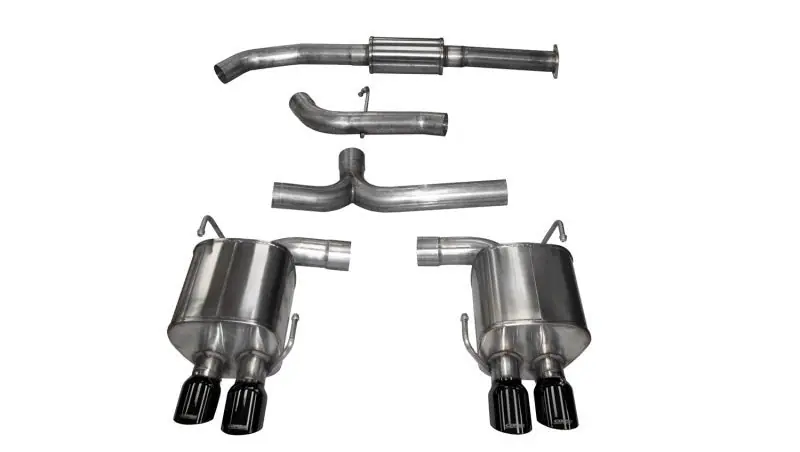 Corsa Sport Catback Exhaust Black Quad 3.5" Tips (15-21 Subaru WRX/STI) (COR14857BLK)
