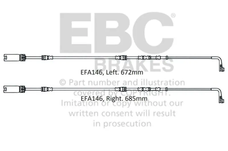 EBC 2008-2010 BMW M3 4.0L (E90) Front Wear Leads (EBCEFA146)