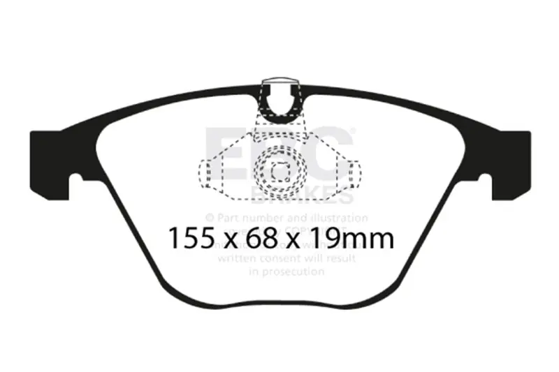 EBC 08-10 BMW M3 4.0 (E90) Ultimax2 Front Brake Pads (EBCUD918)