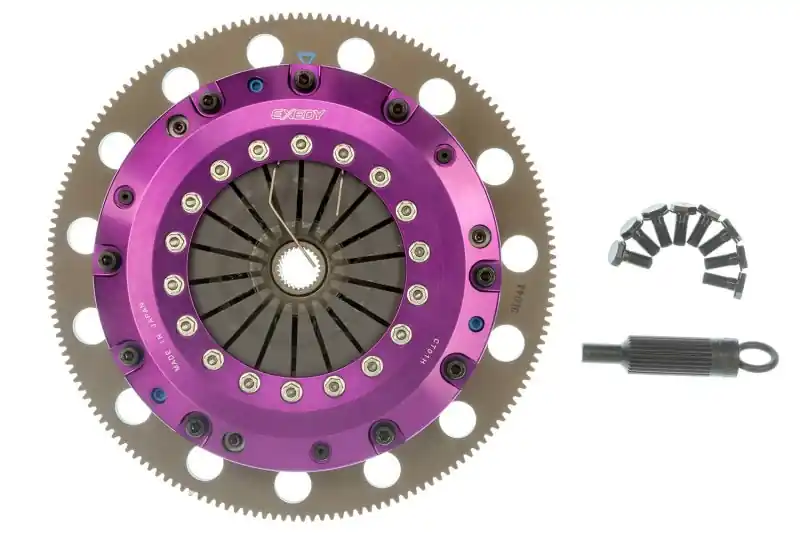Exedy 96-16 Ford Mustang V8 4.6L/5.0L Hyper Twin Cerametallic Clutch Sprung Disc Push Type Cover (EXEET03XD)