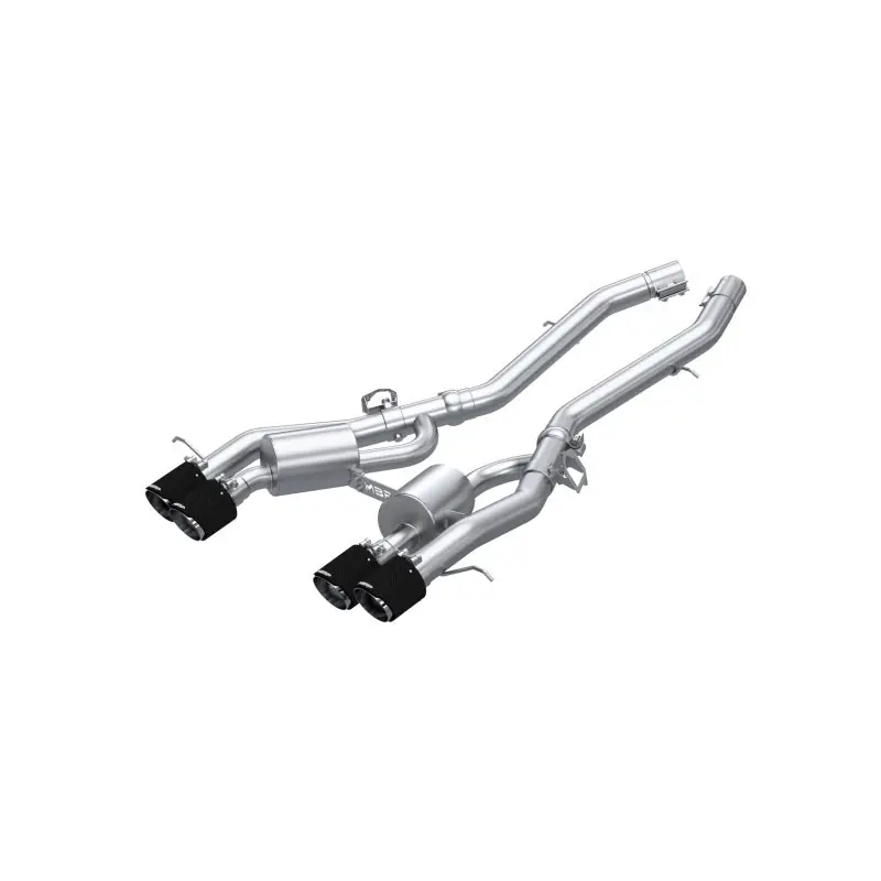 MBRP 2021+ BMW M3/M4 3in Axle Back Dual Rear Exit w/ T304 SS Carbon Fiber Tips (MBRPS45033CF)