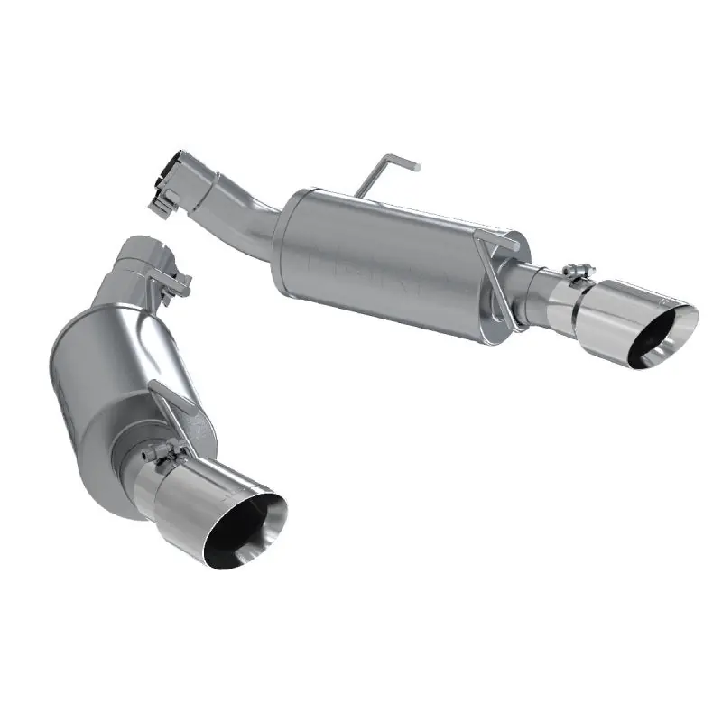 MBRP 05-10 Ford Mustang GT 5.0/Shelby GT500 Dual Mufflers Axle Back Split Rear T304 (MBRPS7200304)