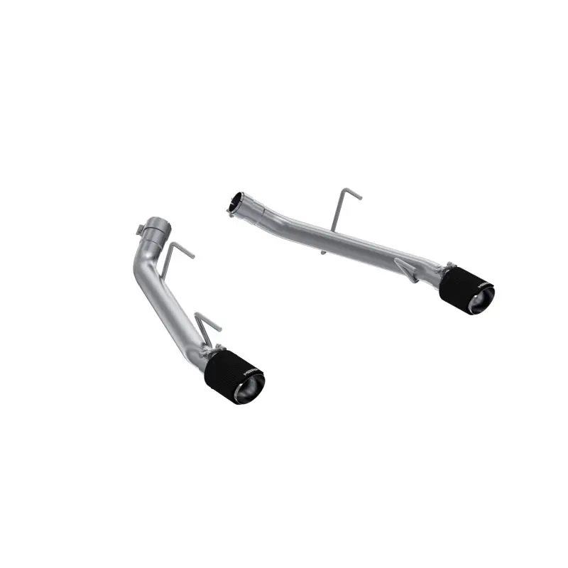 MBRP 05-10 Ford Mustang GT 4.6L T304 SS 2.5in Dual Axle-Back with CF Tips (Race Version) (MBRPS72023CF)