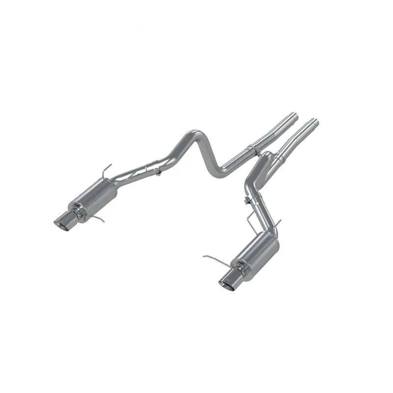 MBRP 11-14 Ford Mustang GT 5.0L Dual Split Rear Street Version T409 3in Cat Back Exhaust System (MBRPS7258409)