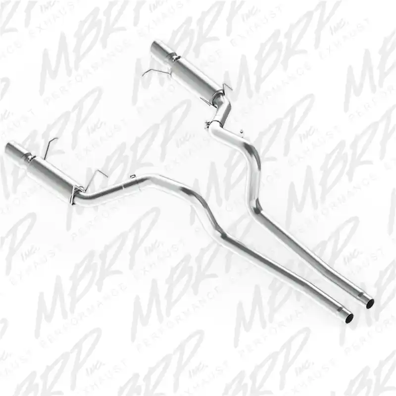 MBRP 11-14 Ford Mustang GT 5.0L Dual Split Rear Race Version AL 3in Cat Back Exhaust System (MBRPS7264AL)