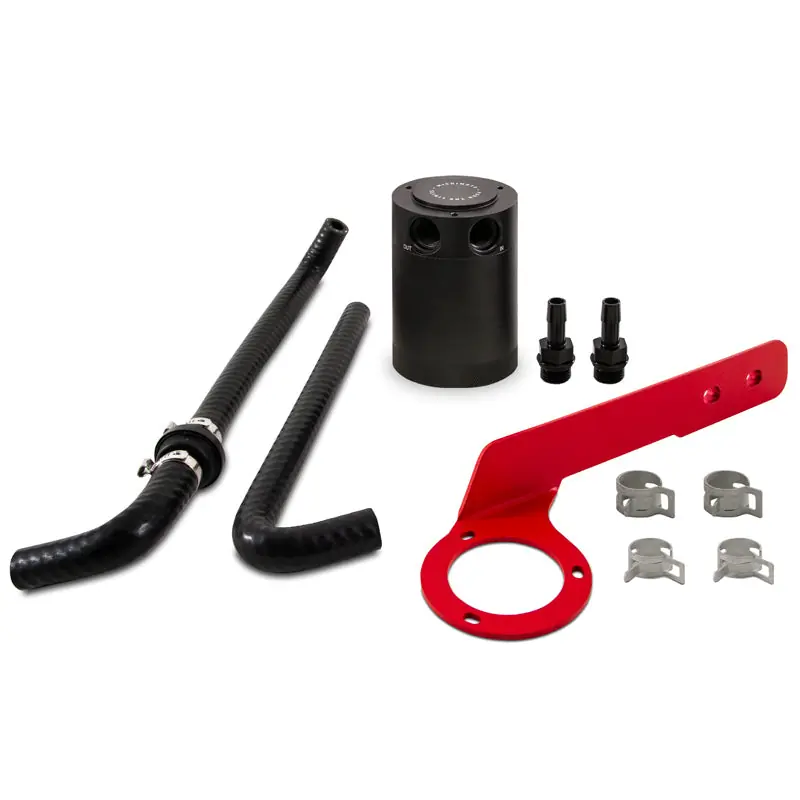 Mishimoto 2018+ Honda Accord 2.0T Baffled Oil Catch Can PCV Side - Red (MISMMBCC-ACRD20-18PBERD)