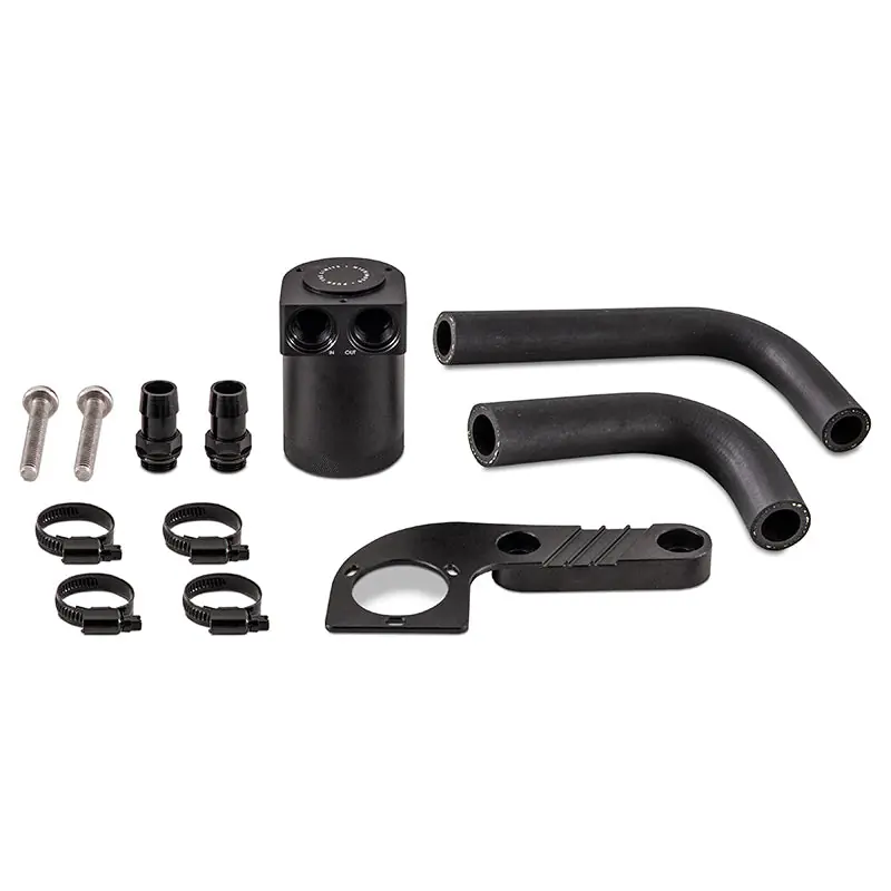 Mishimoto 2015+ BMW F8X M3/M4 Baffled Oil Catch Can - Wrinkle Black (MISMMBCC-F80-15CBE)