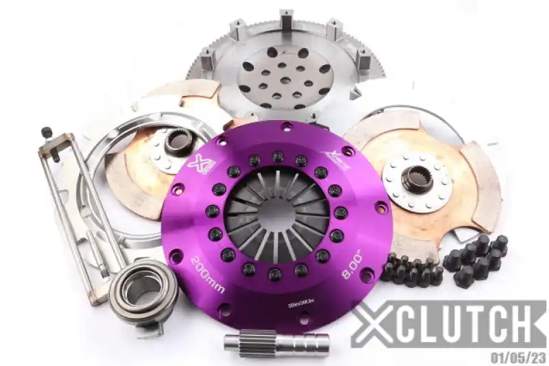 XClutch 1997 Mitsubishi Lancer EVO IV 2.0L 8in Twin Solid Ceramic Clutch Kit (XCLXKMI20522-2E)