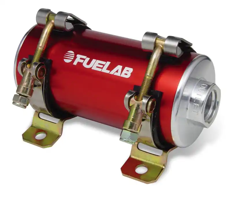 Fuelab Prodigy High Flow Carb In-Line Fuel Pump w/External Bypass - 1800 HP - Red (FLB41404-2)