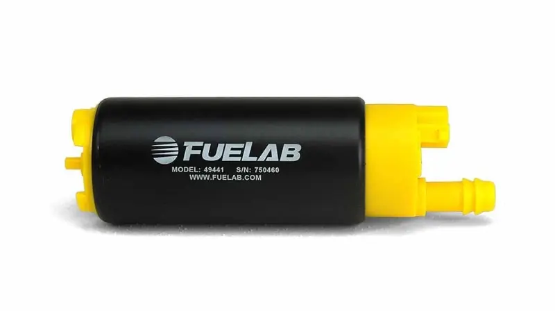 Fuelab 494 High Output In-Tank Electric Fuel Pump - 340 LPH In Offset From Out (FLB49441)