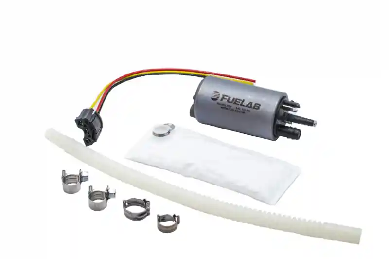 Fuelab 496 In-Tank Brushless Fuel Pump w/9mm Barb & 6mm Barb Siphon - 500 LPH (FLB49614)