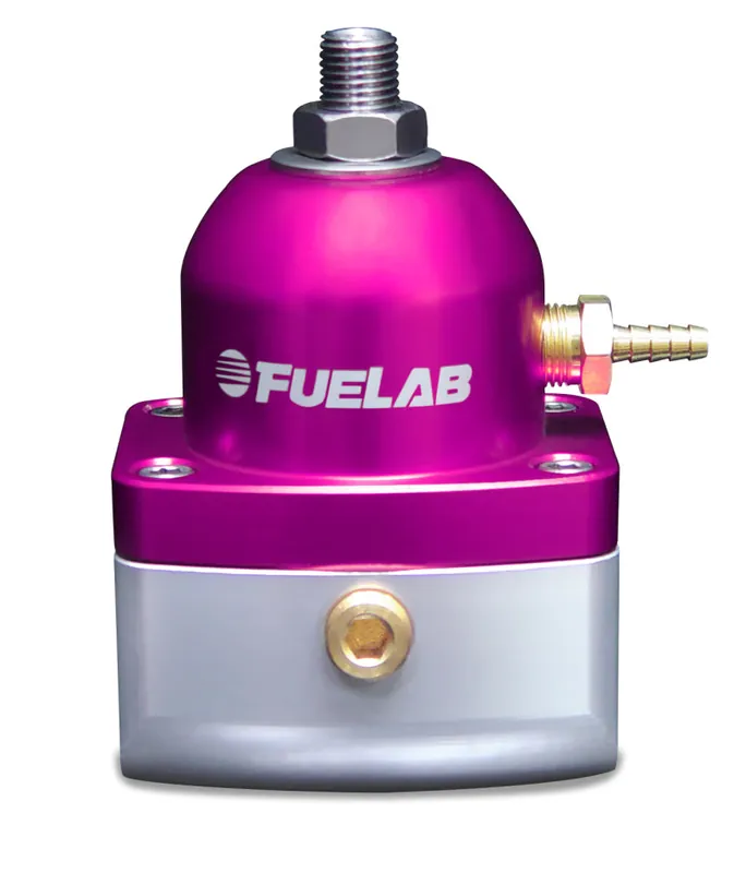 Fuelab 515 EFI Adjustable FPR 25-90 PSI (2) -10AN In (1) -6AN Return - Purple (FLB51501-4)