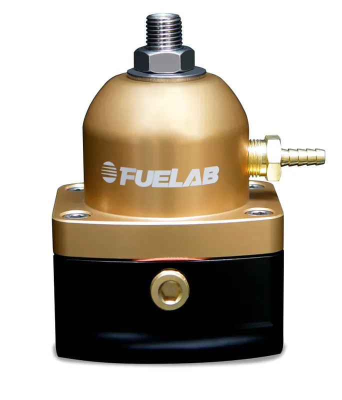 Fuelab 515 EFI Adjustable FPR 25-90 PSI (2) -10AN In (1) -6AN Return - Gold (FLB51501-5)