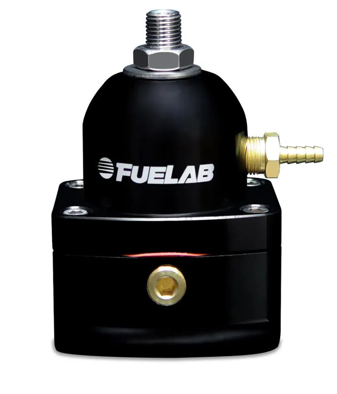 Fuelab 515 Carb Adjustable FPR 4-12 PSI (2) -10AN In (1) -6AN Return - Black (FLB51503-1)
