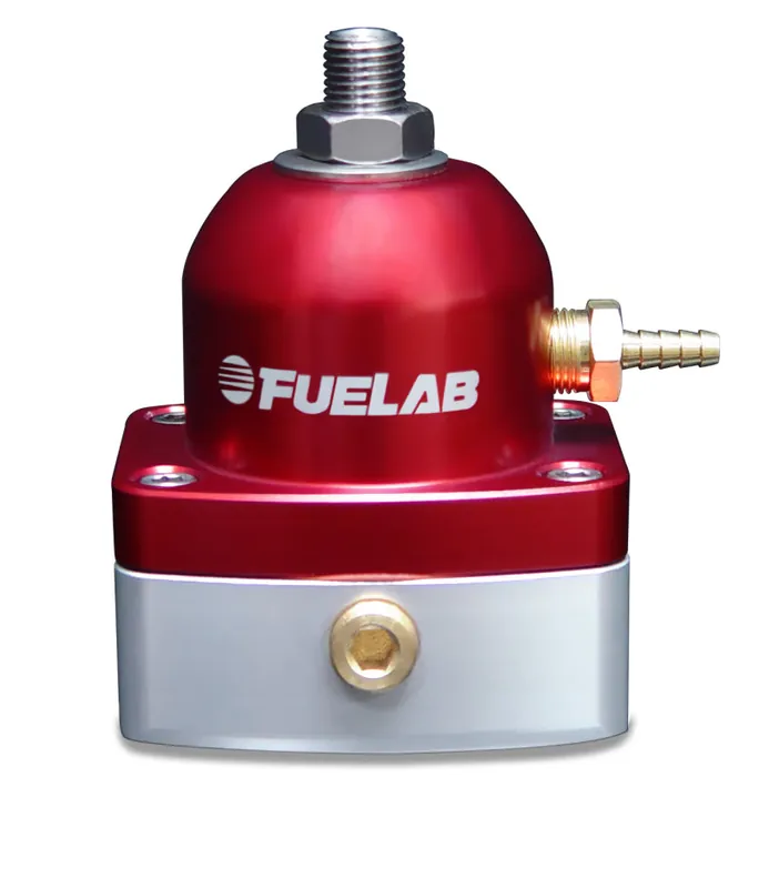 Fuelab 515 Carb Adjustable FPR Large Seat 1-3 PSI (2) -6AN In (1) -6AN Return - Red (FLB51506-2-L-L)