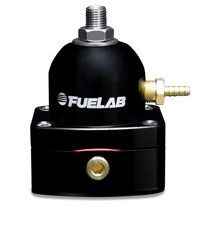Fuelab 525 EFI Adjustable FPR In-Line 25-90 PSI (1) -6AN In (1) -6AN Return - Black (FLB52501-1)