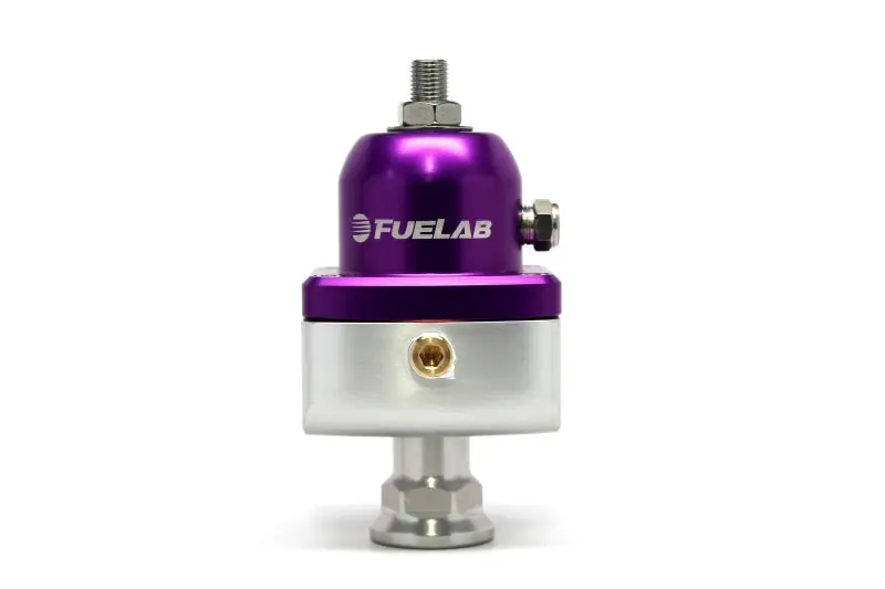 Fuelab 555 Carb Adjustable FPR Blocking 4-12 PSI (1) -8AN In (2) -8AN Out - Purple (FLB55501-4)