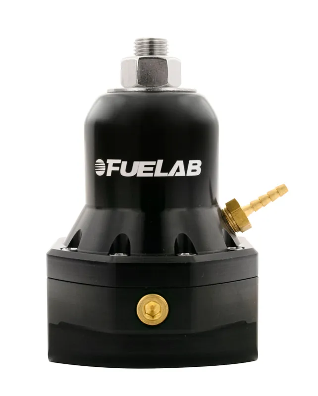 Fuelab 565 EFI Adjustable FPR 25-60 PSI (2) -10AN In (1) -10AN Return Max Flow Bypass - Black (FLB56501-1)
