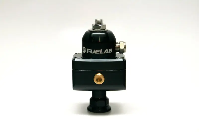 Fuelab 575 Carb Adjustable Mini FPR Blocking 4-12 PSI (1) -6AN In (2) -6AN Out - Black (FLB57501-1)