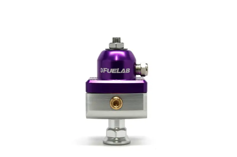 Fuelab 575 Carb Adjustable Mini FPR Blocking 10-25 PSI (1) -6AN In (2) -6AN Out - Purple (FLB57503-4)