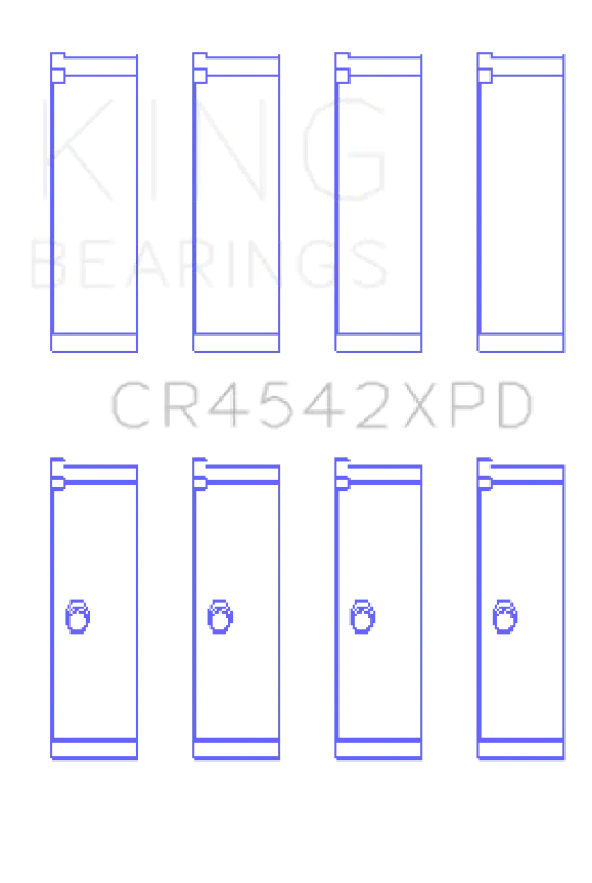 King Honda K-Series (except A3) 16v 2.0L/2.3L/2.4 XP Tri-Metal Performance Rod Bearing - Set of 4 (KINGCR4542XPD)