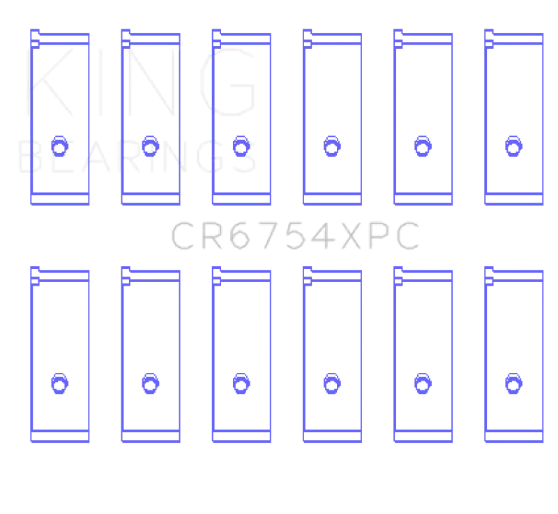 King Toyota2JZGE/2JZGTE 3.0L pMaxKote Performance Rod Bearing Set - Size +.026mm (KINGCR6754XPC.026)