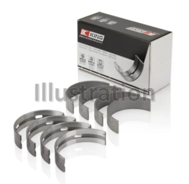 King Nissan VQ20DE, VQ25DD, VQ30DE/DD/DET, VQ35DE (Size Standard) Crankshaft Main Bearing (Set of 4) (KINGMB4542CA)