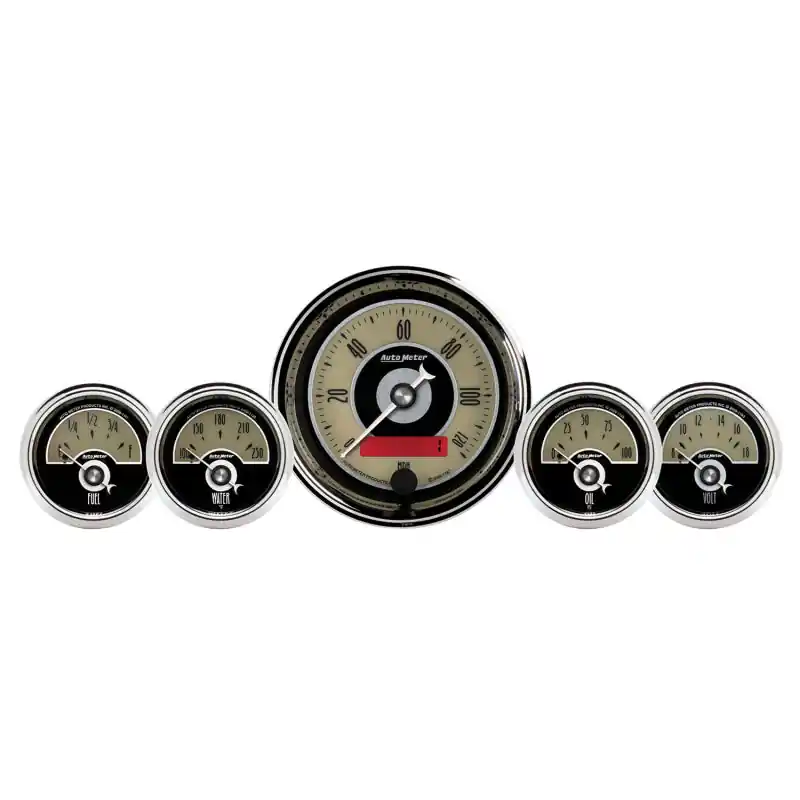 AutoMeter Gauge Kit 5 Pc. 3-3/8in. & 2-1/16in. Elec. Speedometer Cruiser Ad (ATM1100)