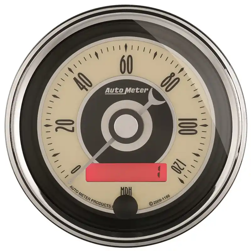 AutoMeter Gauge Speedometer 3-3/8in. 120MPH Elec. Programmable Cruiser Ad (ATM1187)
