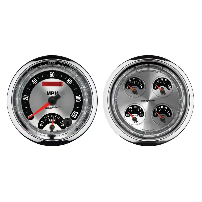 Autometer 5inch Kit Box - Tach Speedo Combo / Oil Pressure / Water Temp / Volt / Fuel Leve (ATM1205)