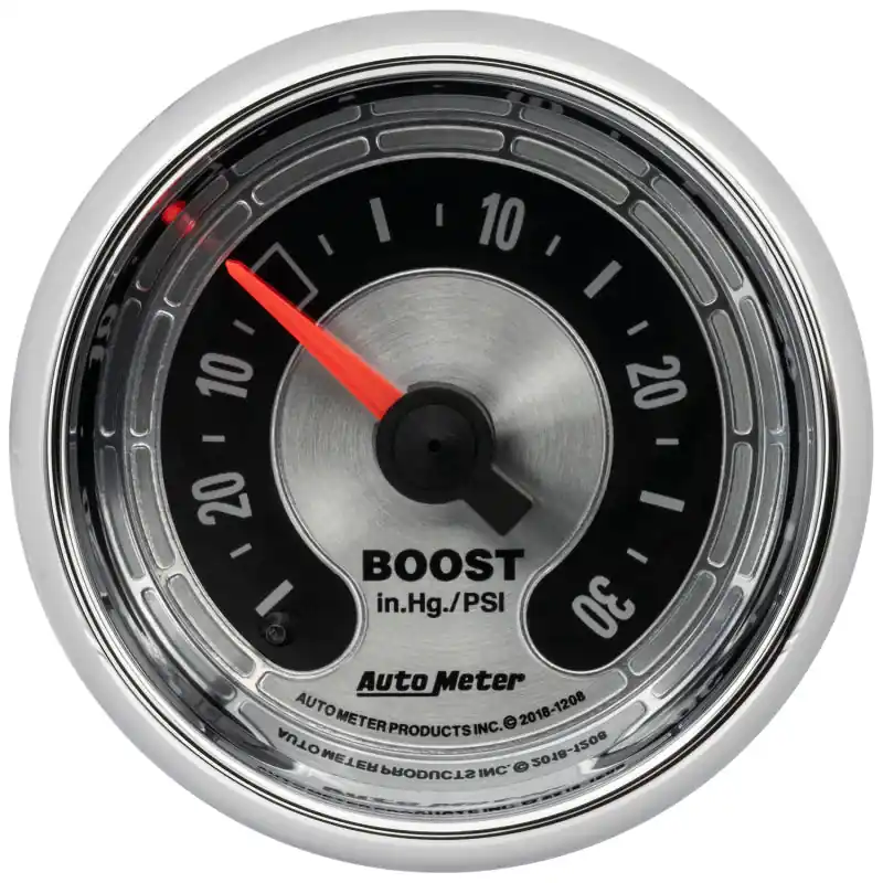 Autometer American Muscle 2-1/16in Full Sweep Mechanical 30 In Hg Vac/30PSI Boost Vacuum Gauge (ATM1208)