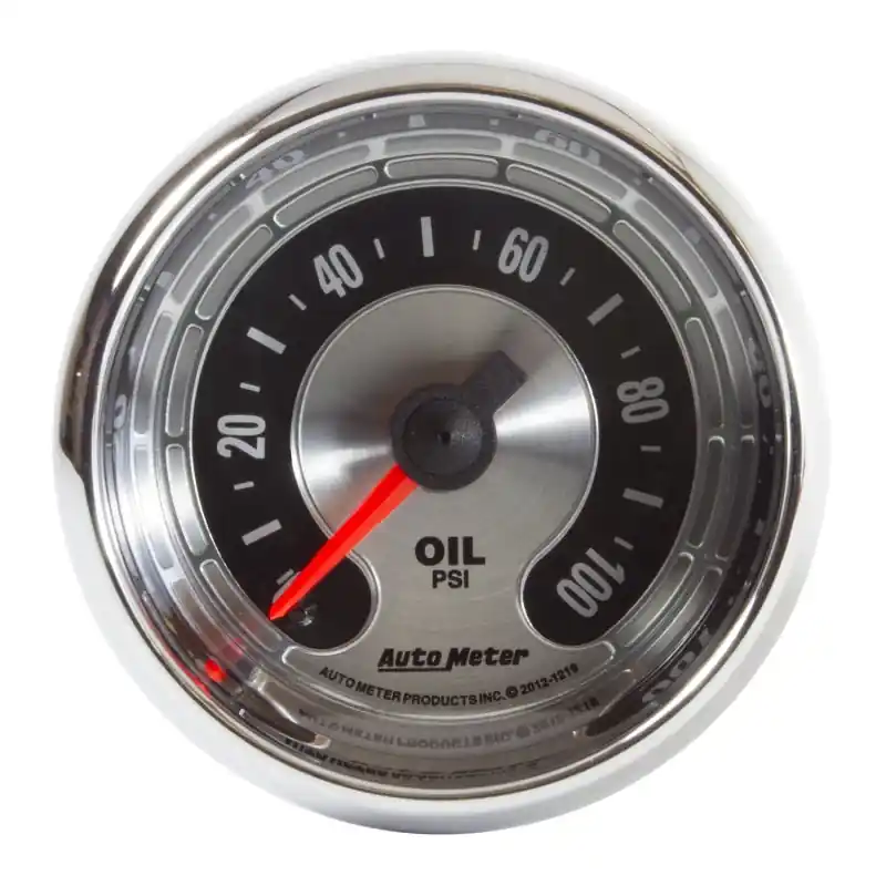 Autometer American Muscle 2 1/16in 100PSI Mechanical Oil Pressure Gauge (ATM1219)