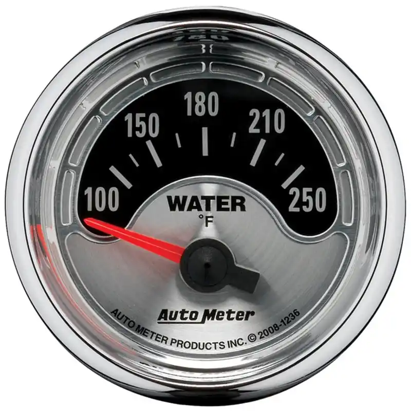 Autometer American Muscle 52mm Short Sweep Electric 250 Deg F Water Temp Gauge (ATM1236)