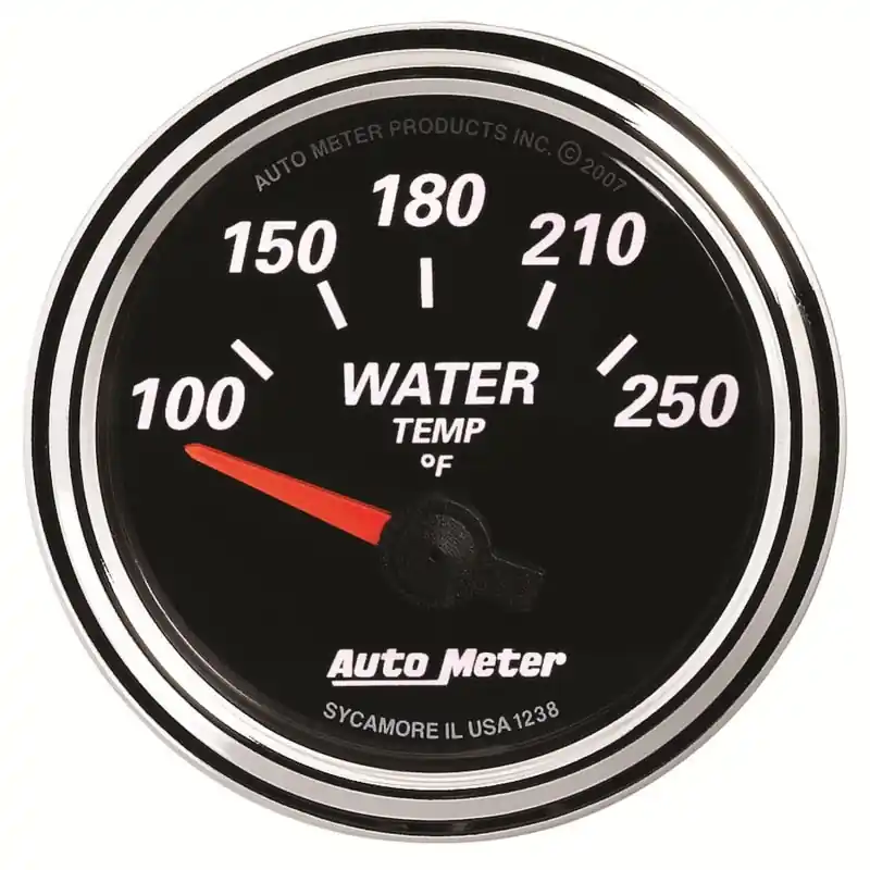 Autometer Designer Black II 52mm 250 Deg F Water Temp Gauge (ATM1238)