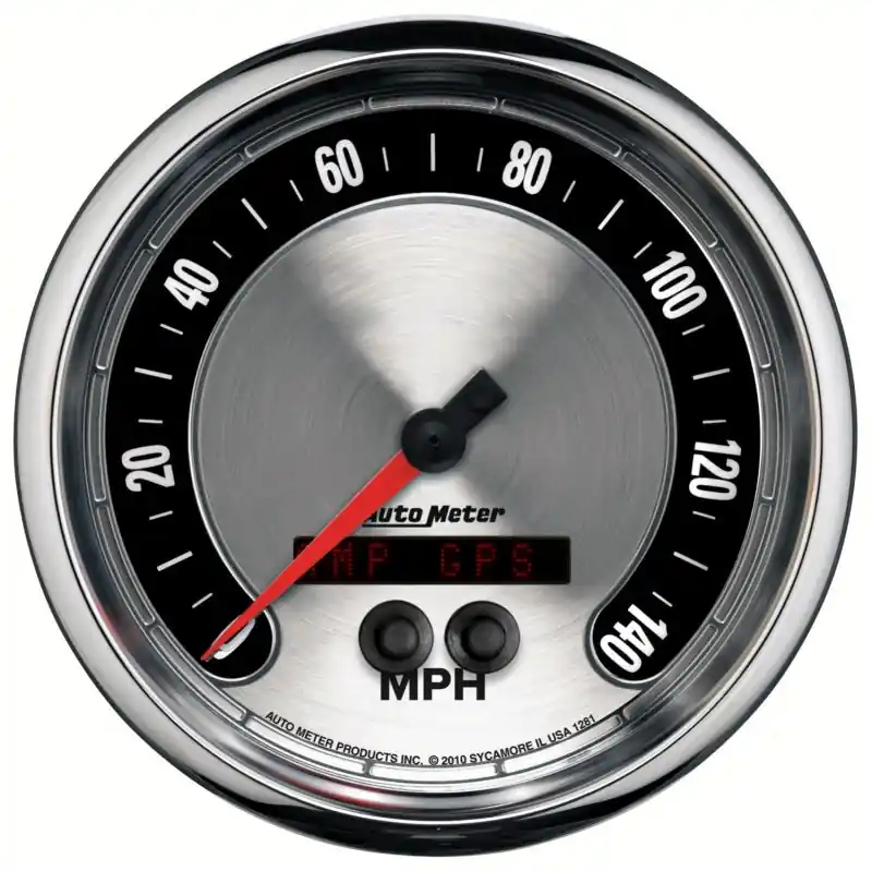 Autometer American Muscle 5in 140 MPH GPS Electric Programmable Speedometer (ATM1281)