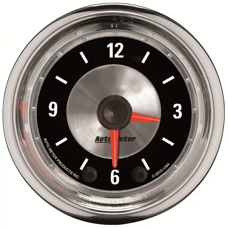 Autometer American Muscle 52mm Full Sweep Electric 12hr Analog Clock Gauge (ATM1284)