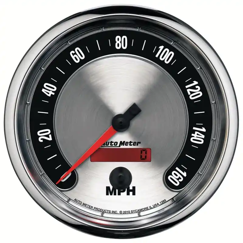 Autometer American Muscle 5in 160 MPH Electric Programmable Speedometer (ATM1289)