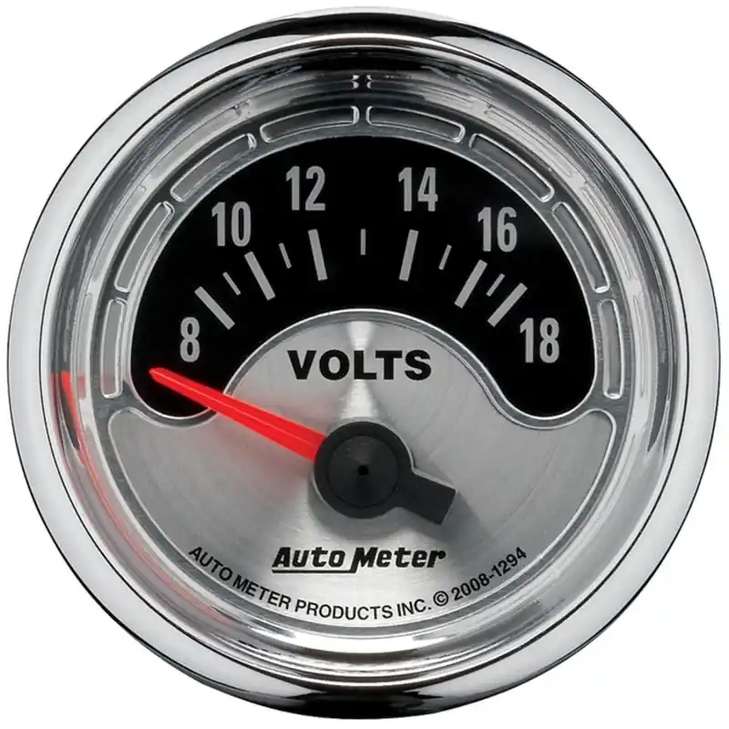 Autometer American Muscle 52mm Short Sweep Electric 18V Voltmeter Gauge (ATM1294)
